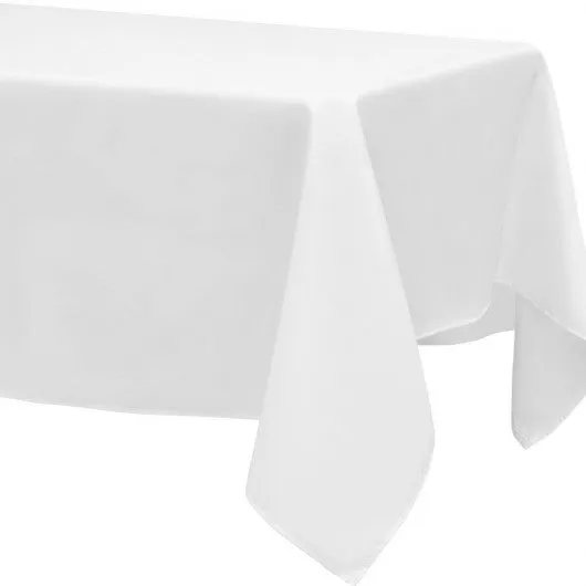 10 pcs 90" x 156" Rectangle Polyester Tablecloth-White