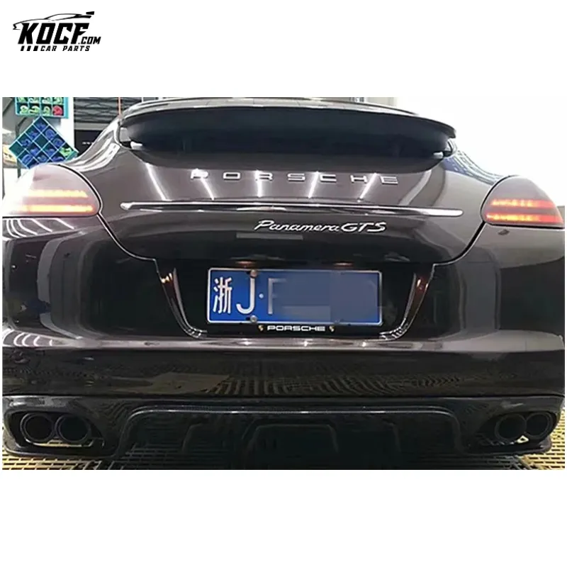 2010-2013 Carbon Fiber Rear Bumper Spoiler Diffuser Lip For Porsche Panamera 970.1