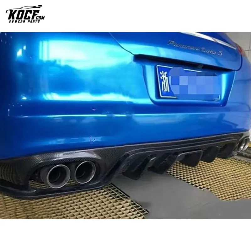 2010-2013 Carbon Fiber Rear Bumper Spoiler Diffuser Lip For Porsche Panamera 970.1