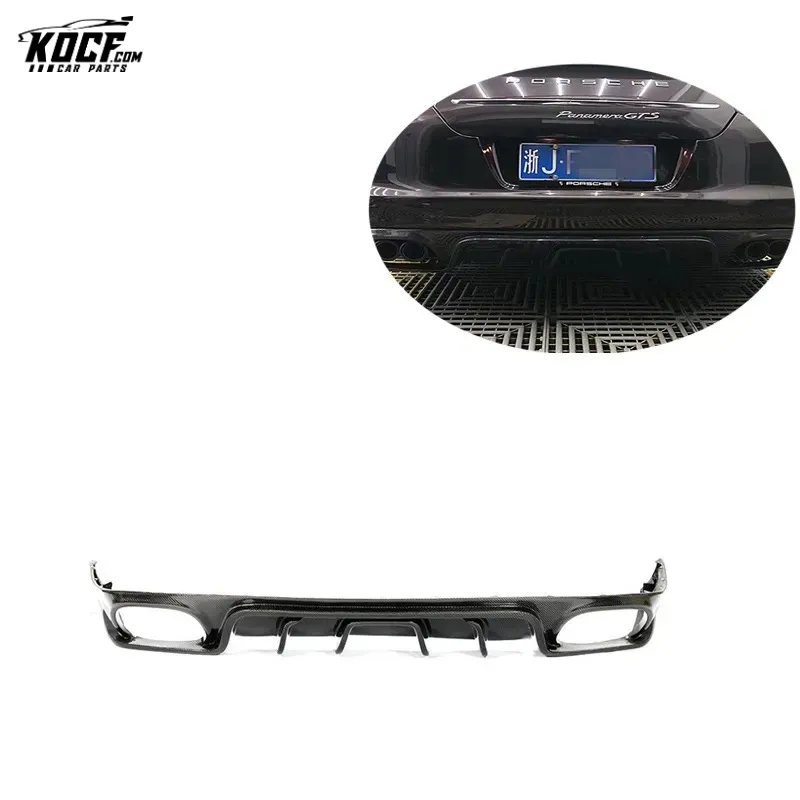 2010-2013 Carbon Fiber Rear Bumper Spoiler Diffuser Lip For Porsche Panamera 970.1