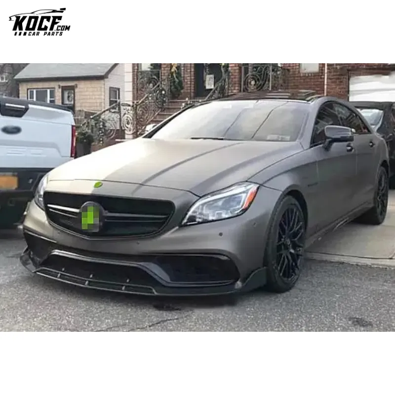 2015 BS Style Carbon Fiber Front Bumper Splitter Lip Spoiler For Mercedes Benz CLS63 W218