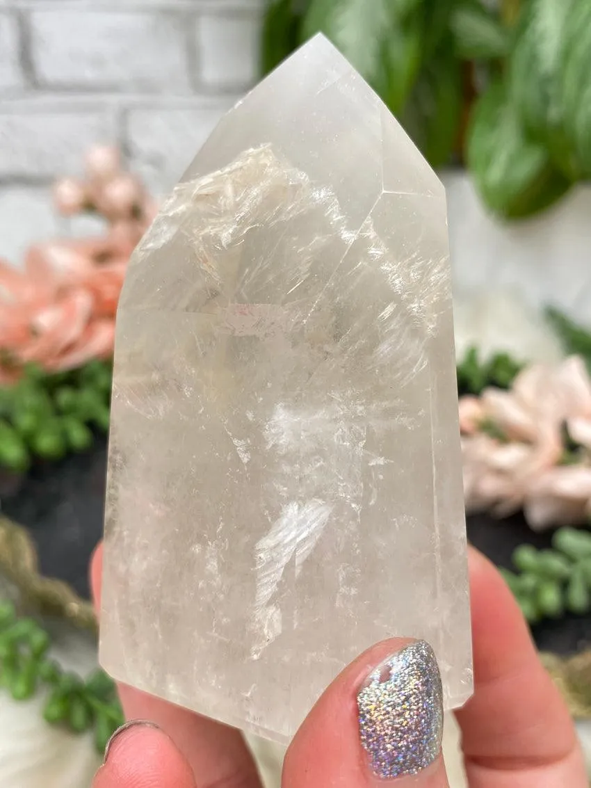 Amphibole Quartz Points