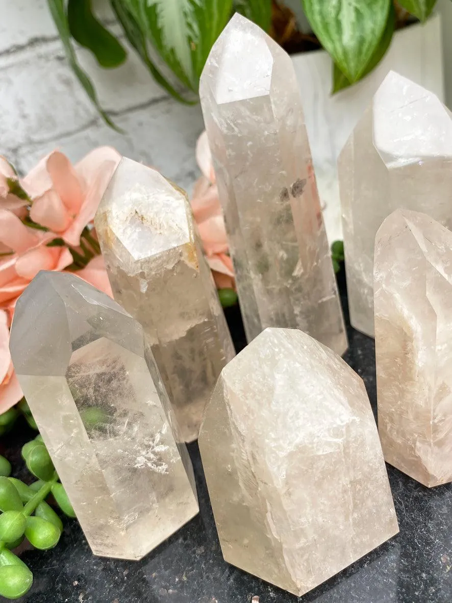Amphibole Quartz Points