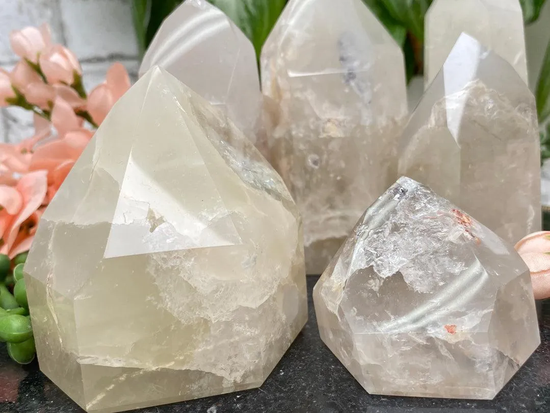 Amphibole Quartz Points