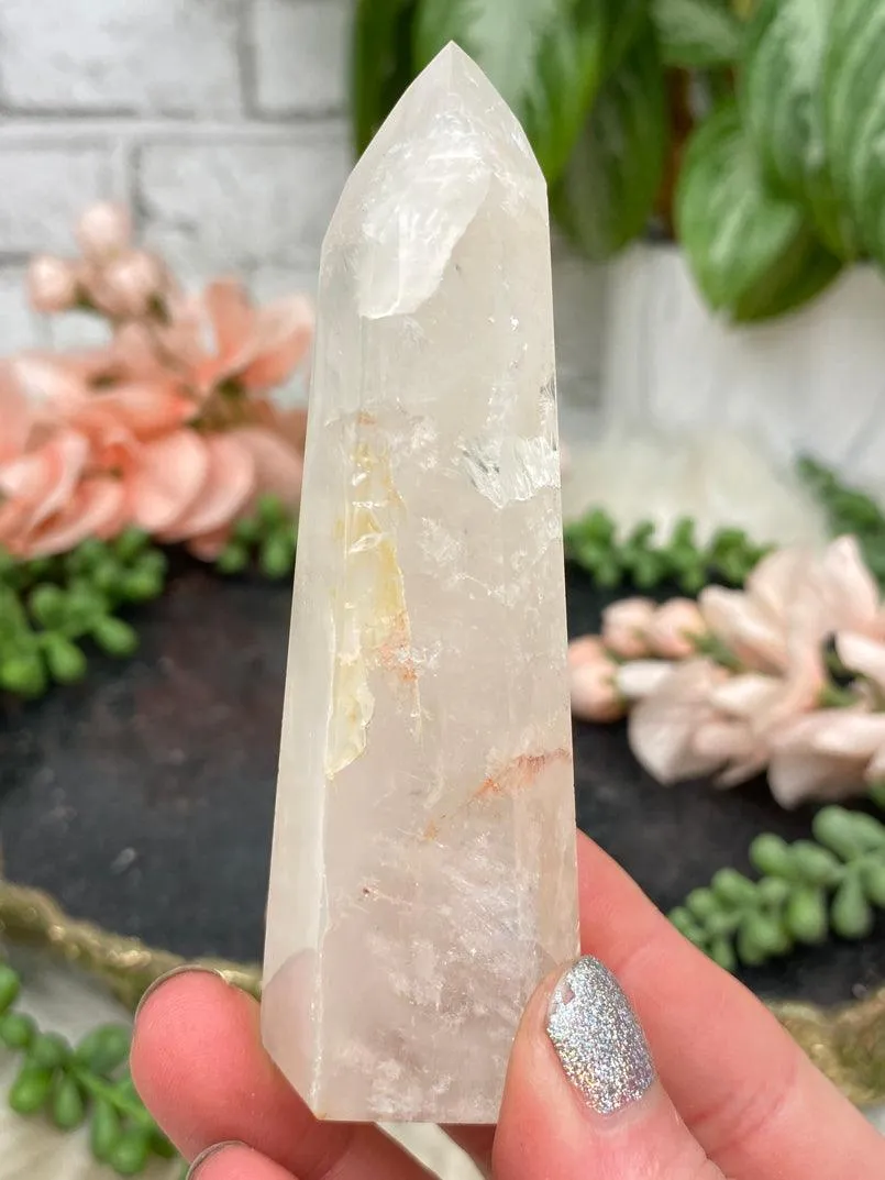 Amphibole Quartz Points
