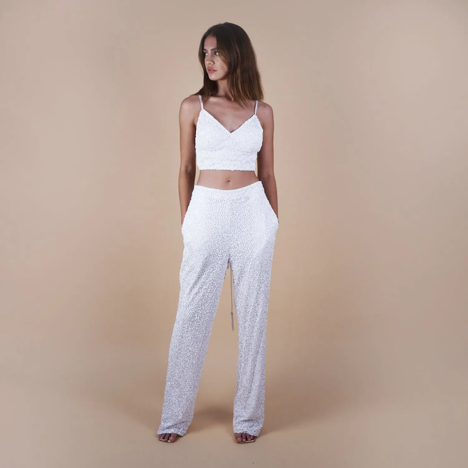 Anastasia Beaded Bra Crop Top