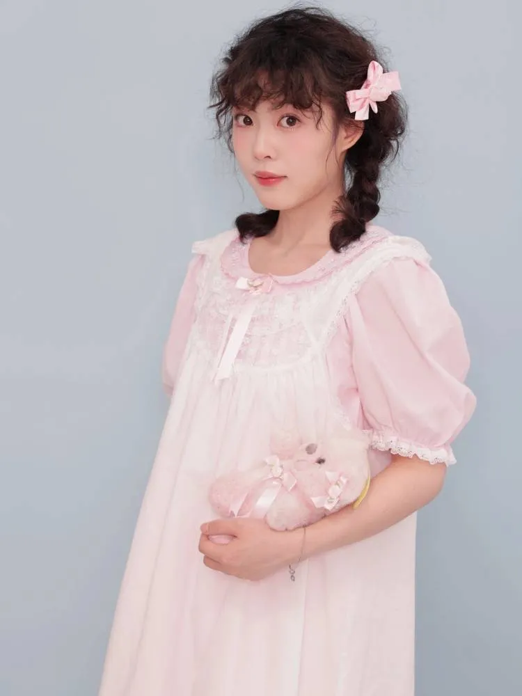 Antique girly floral embroidered dress【s0000009501】