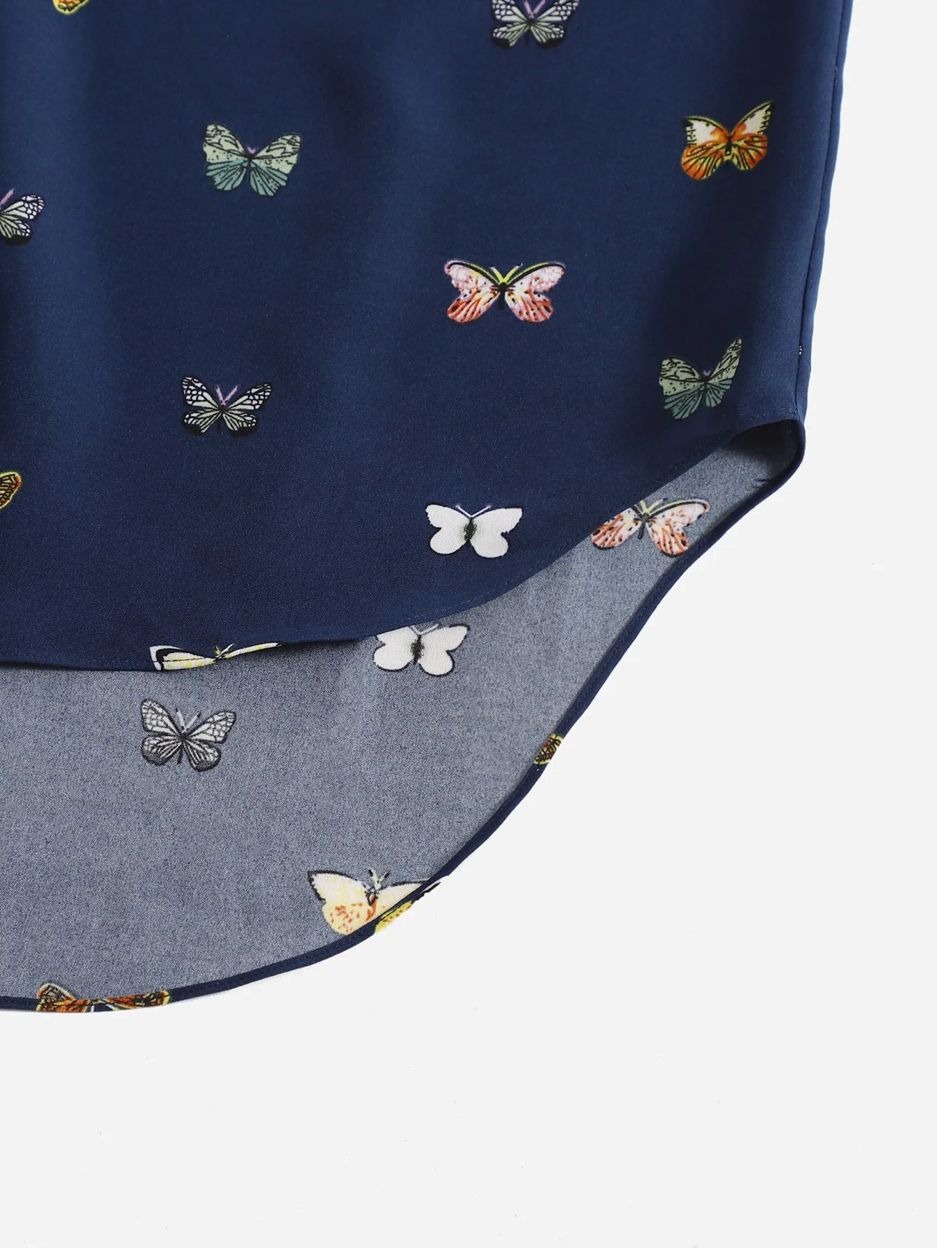 Casual All Over Print High Low Natural Short Women Skirt
