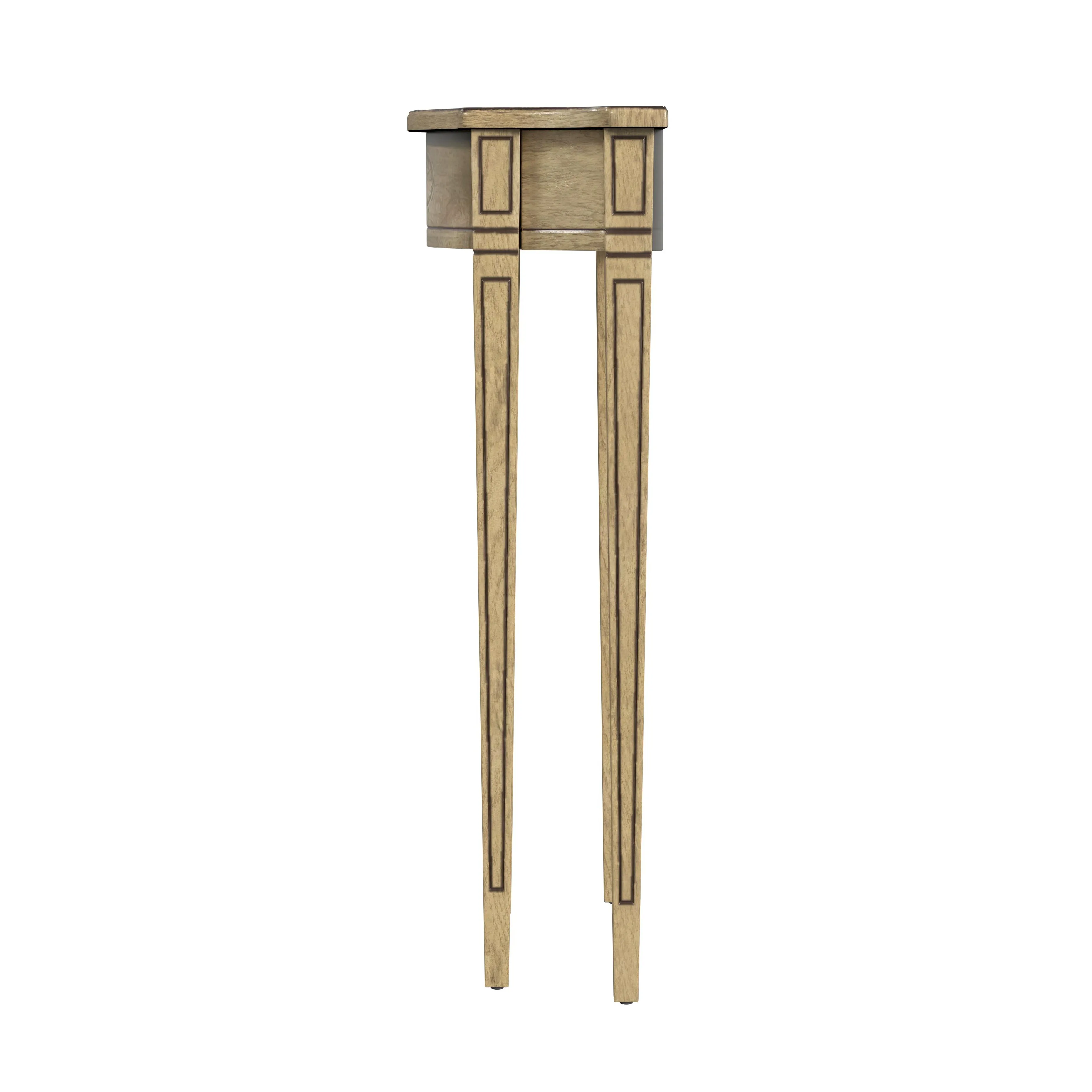 Chester Demilune Console Table in Beige  3756424