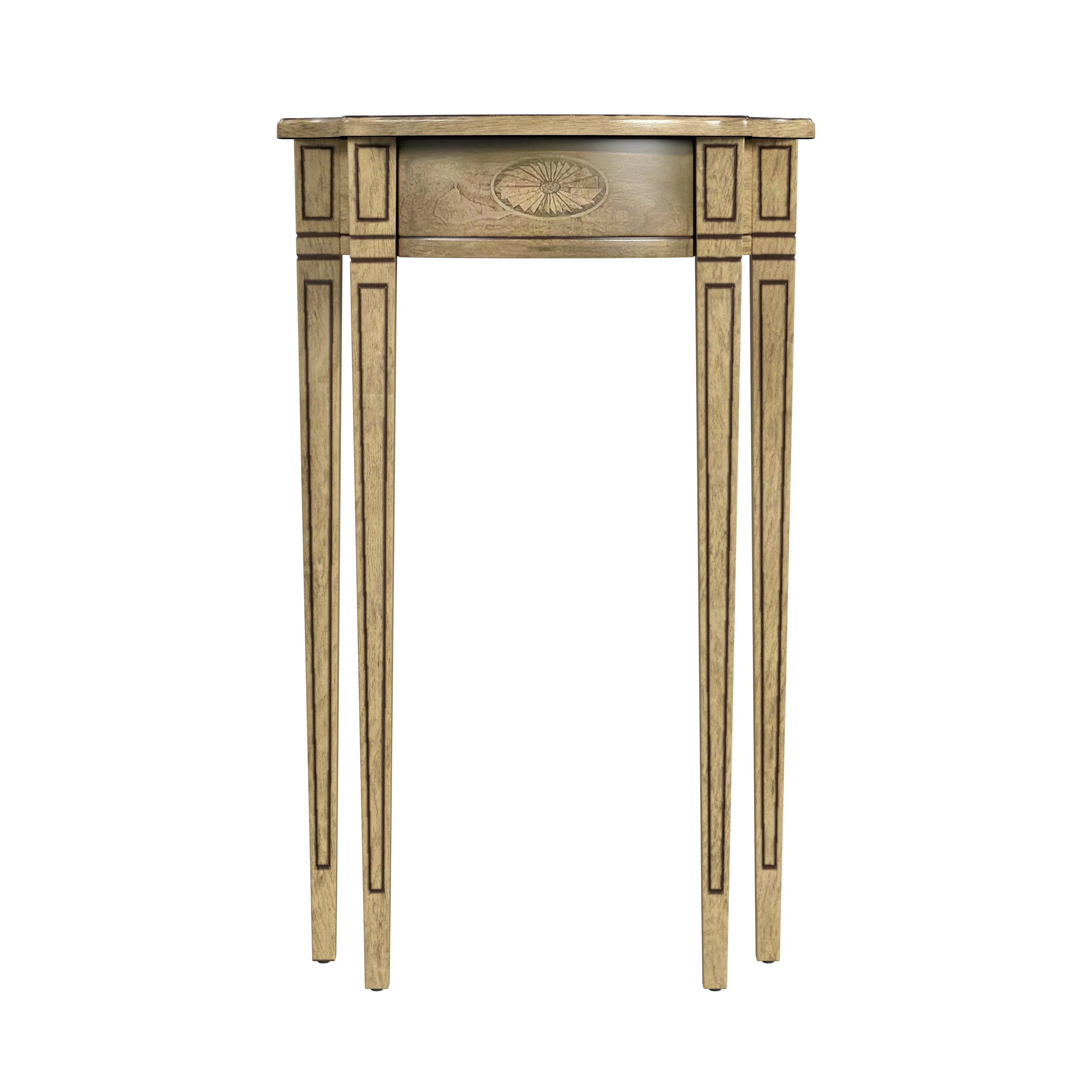 Chester Demilune Console Table in Beige  3756424