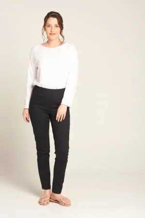 Cotton Elastic Waist Pant Navy
