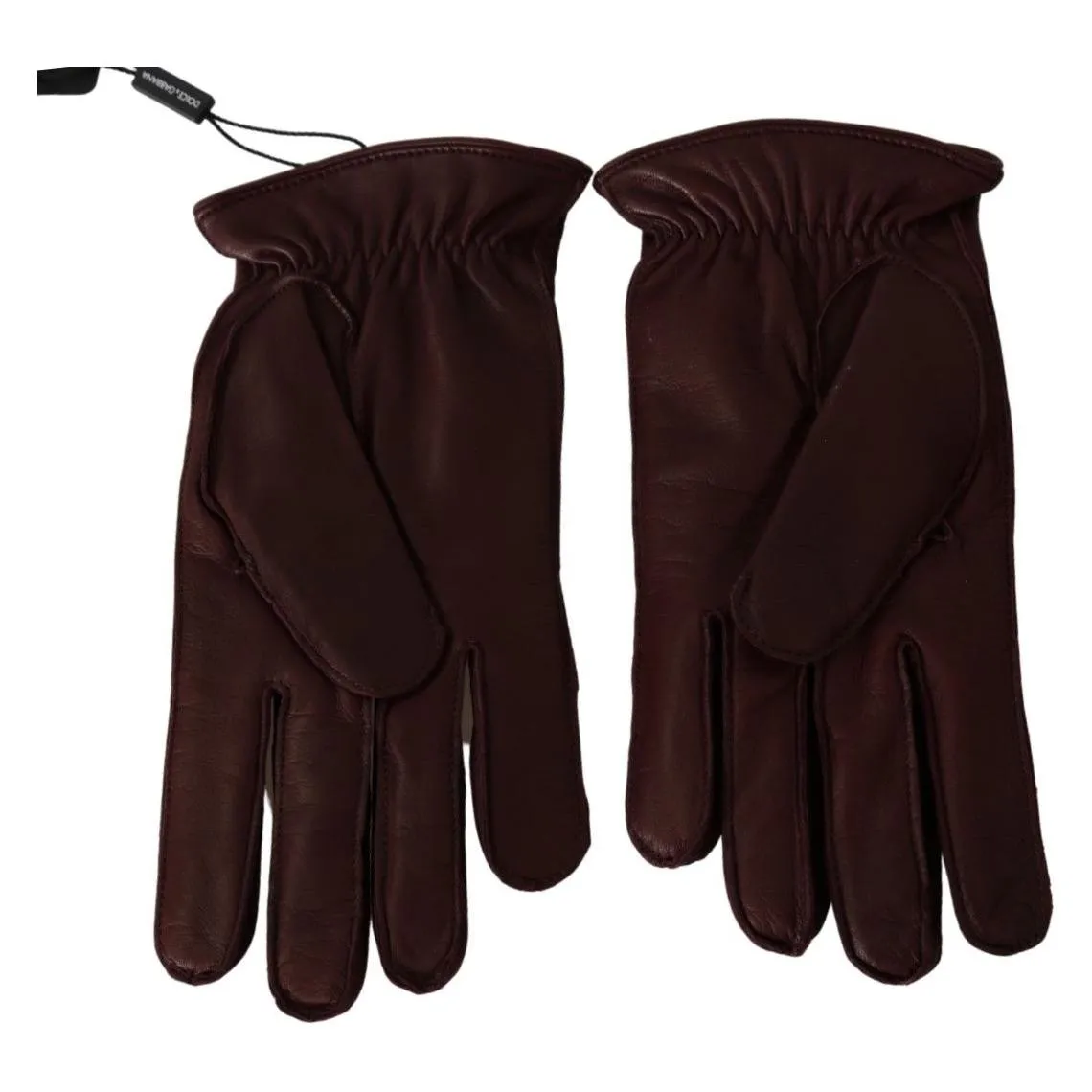 Dolce & Gabbana Elegant Maroon Wrist-Length Lambskin Gloves