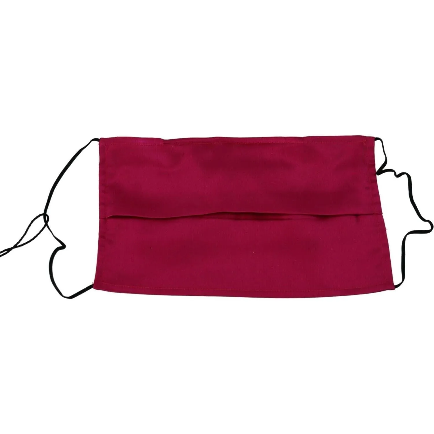 Dolce & Gabbana Elegant Silk Pleated Maroon Face Mask
