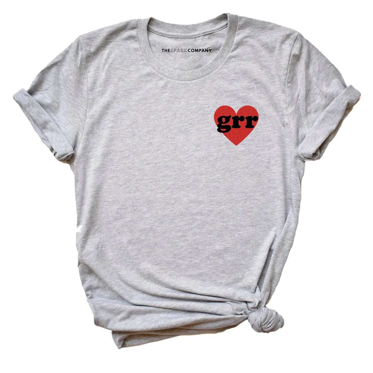 Embroidered Grr Heart Feminist T-Shirt