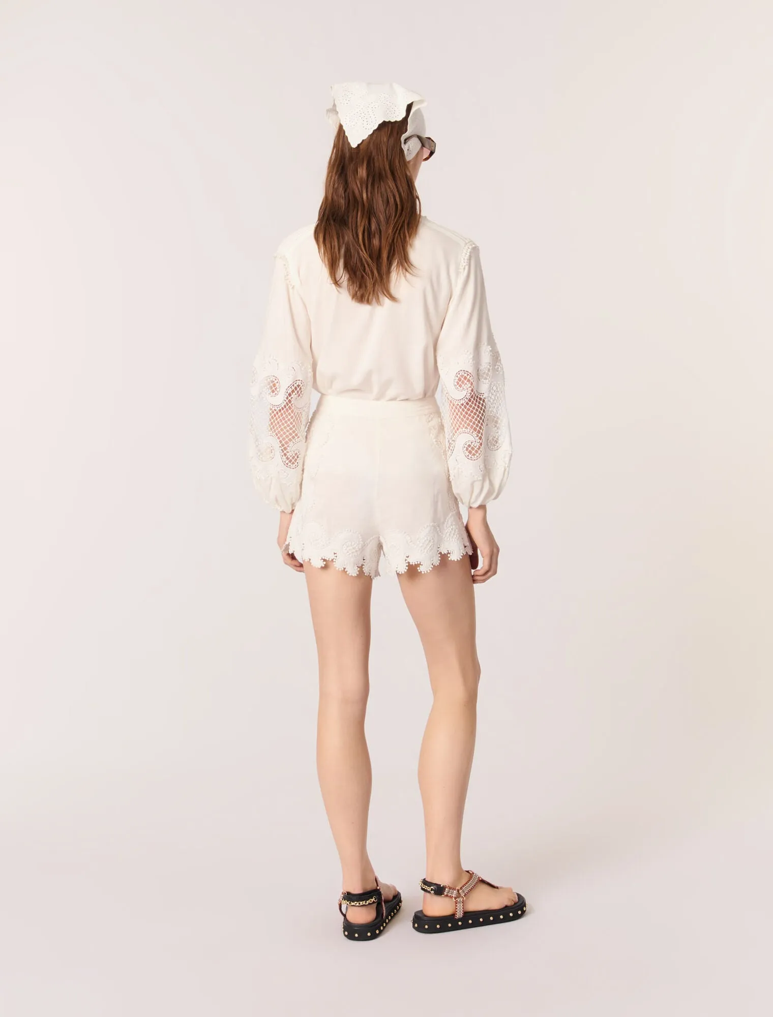 Embroidered shorts