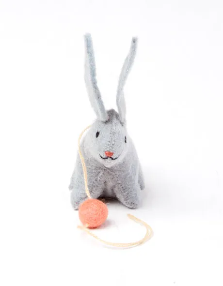 Felted Animal Ornament Bunny