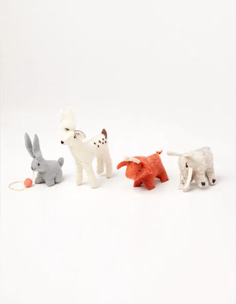 Felted Animal Ornament Bunny