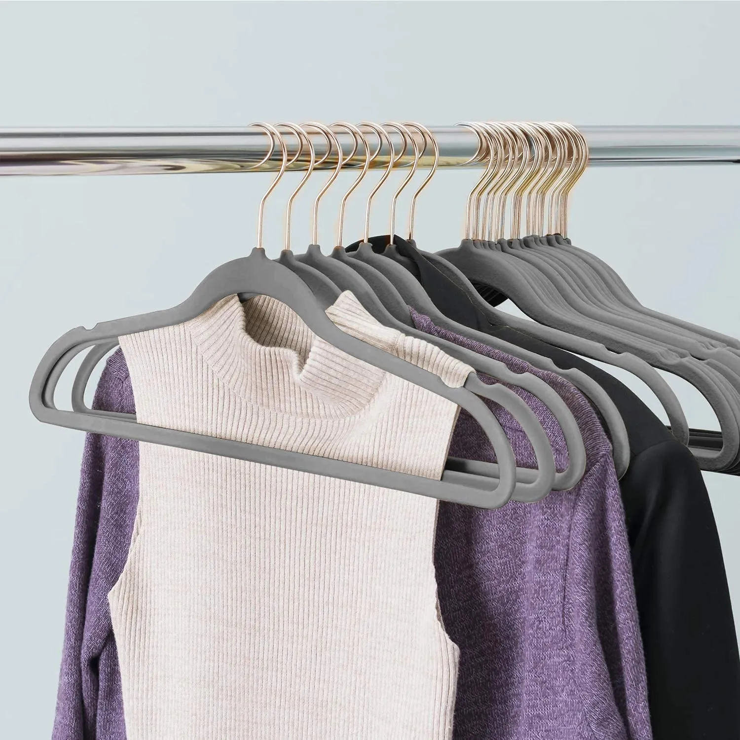 Gray Velvet Hangers