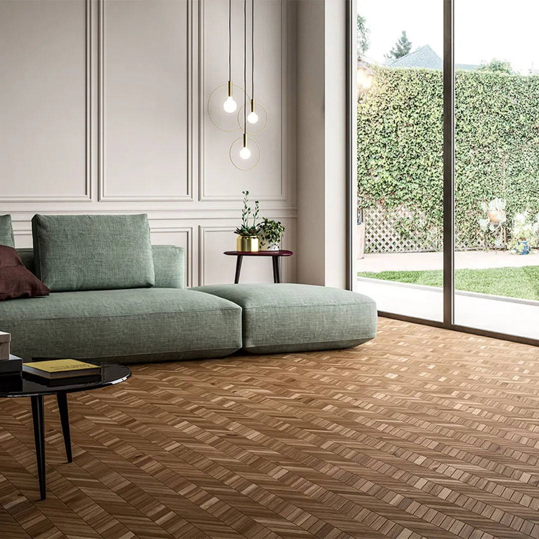 Havenwood Saddle, 2" x 5" Chevron Mosaic - Porcelain Tile