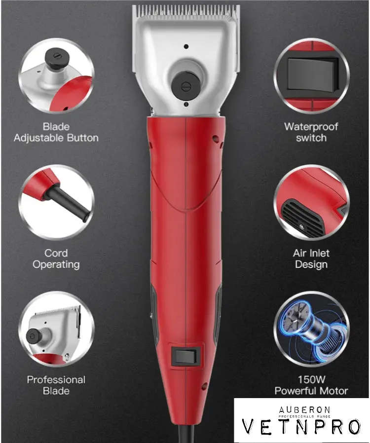 Horse Clippers Pro Range 150W Slim design lightweight >10000 hrs working life