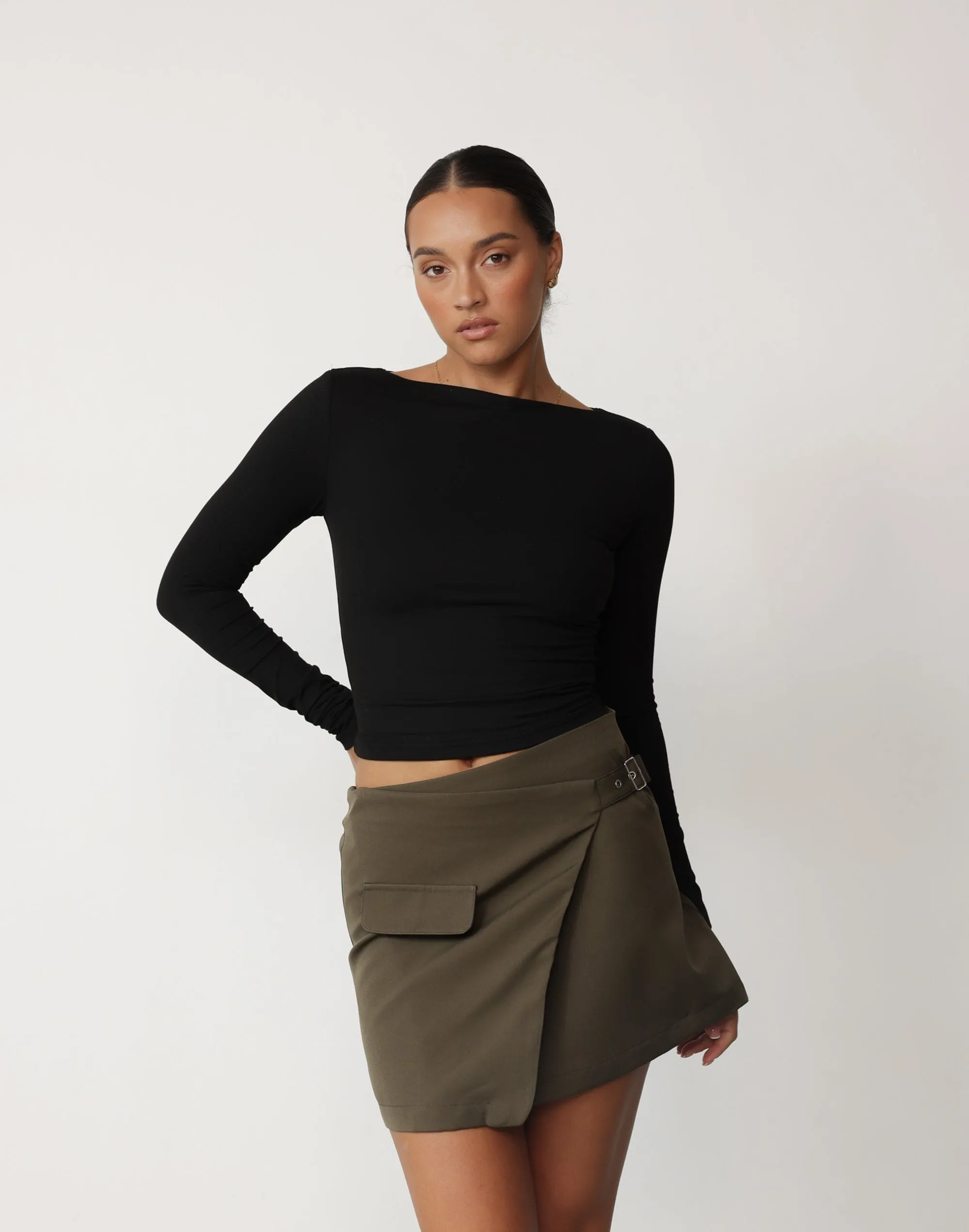 Kamala Mini Skirt (Moss)