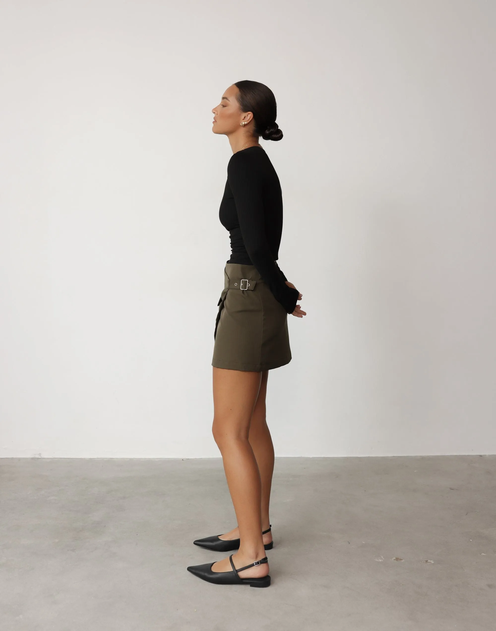 Kamala Mini Skirt (Moss)