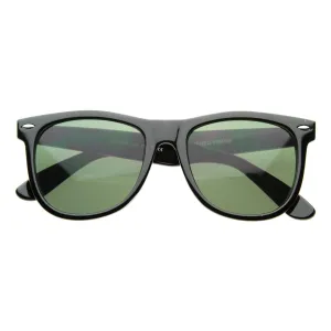 Large Vintage Classic 80s Horned Rim Sunglasses 2373 G15 54mm