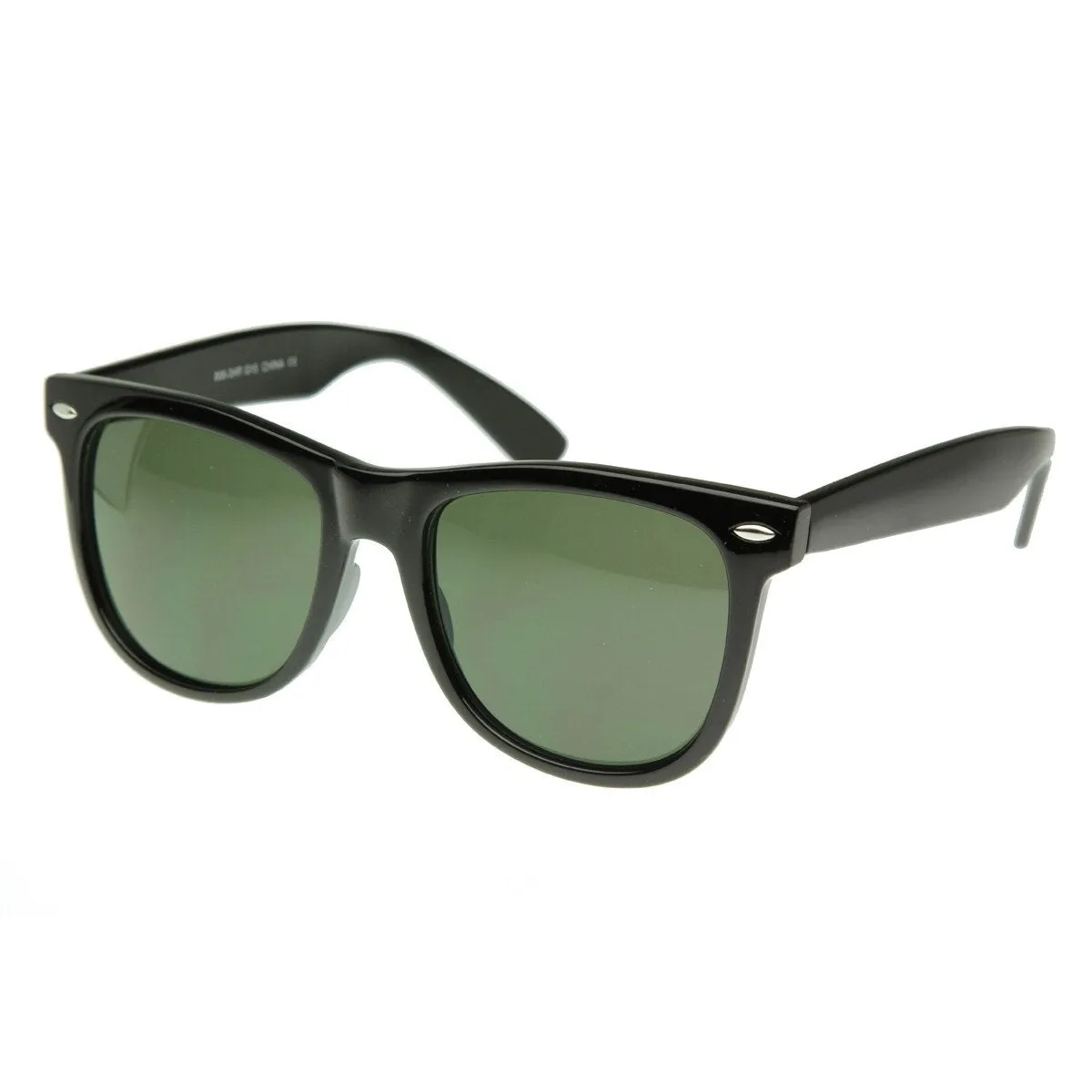 Large Vintage Classic 80s Horned Rim Sunglasses 2373 G15 54mm