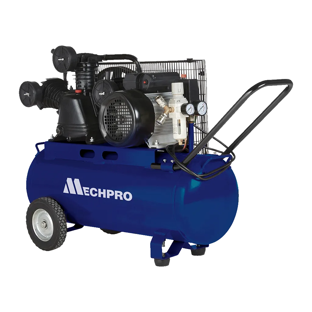 Mechpro Blue 60L Heavy-Duty 3.5HP Belt Drive Industrial Air Compressor - MPB3560