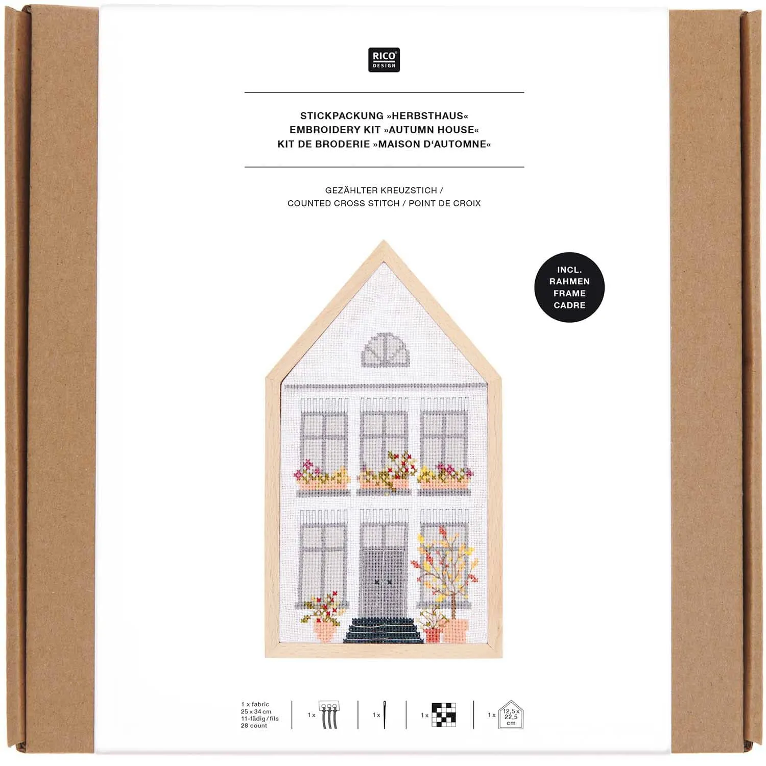 Medium Autumn House Cross Stitch Kit