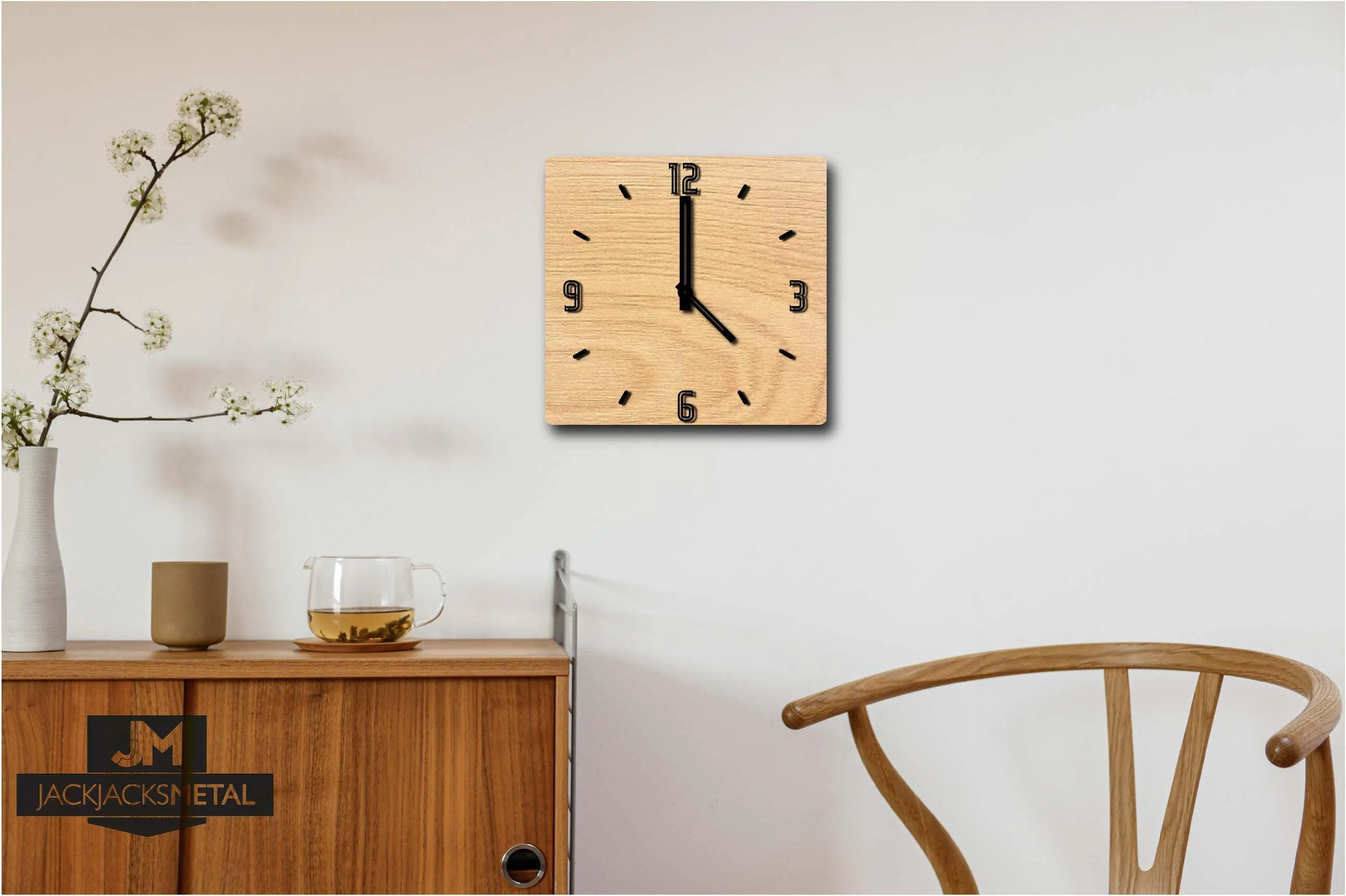 Modern Metallic Numbers and Hands Set for Wall Clocks