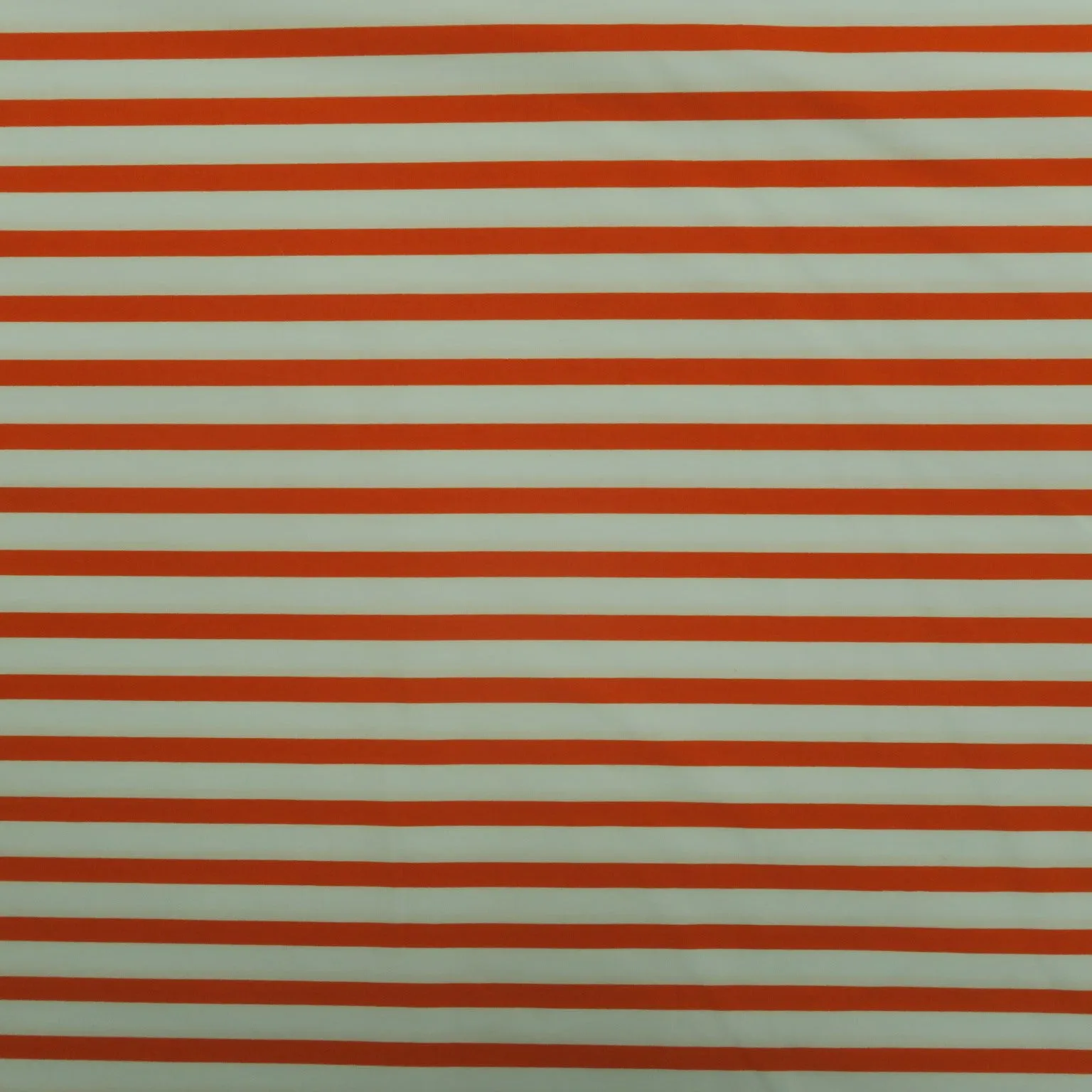 Orange and White Stripes Cotton Blended Broadcloth