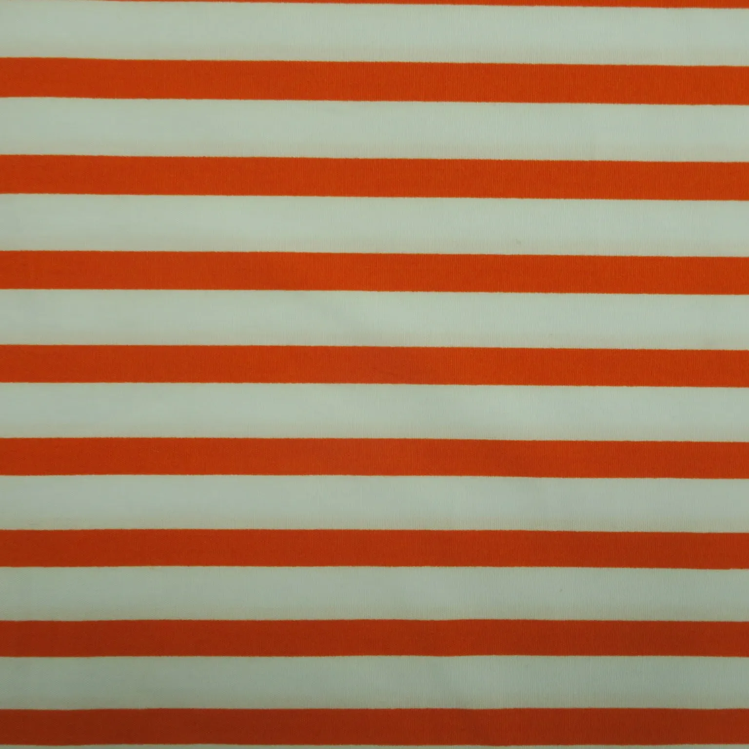 Orange and White Stripes Cotton Blended Broadcloth