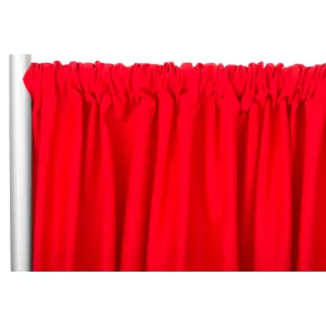 Poly Premier Fire Retardant (FR) 12ft H x 60" W drape/backdrop - Red