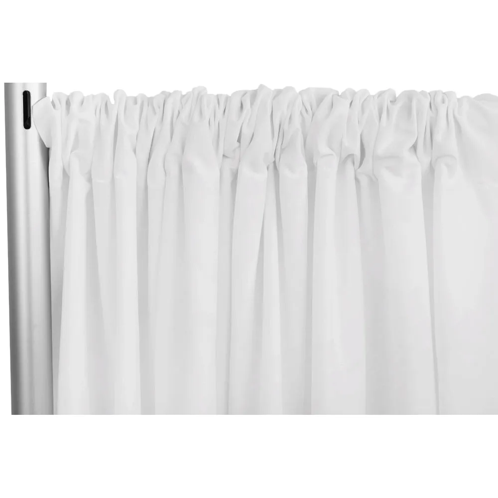 Poly Premier Fire Retardant (FR) 12ft H x 60" W drape/backdrop - White