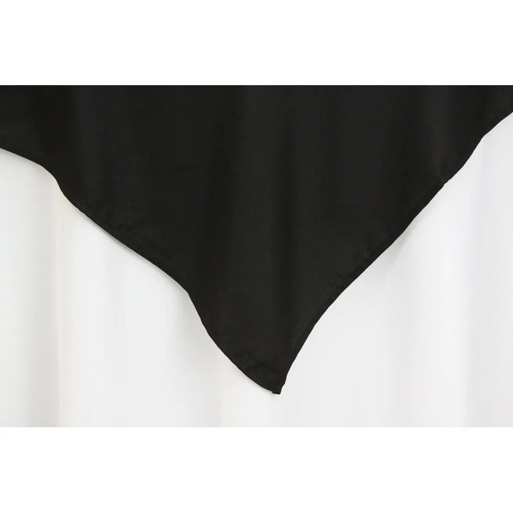 Polyester Square 54" Overlay/Tablecloth - Black
