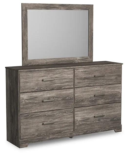 Ralinksi Twin Panel Bed with Mirrored Dresser, Chest and 2 Nightstands