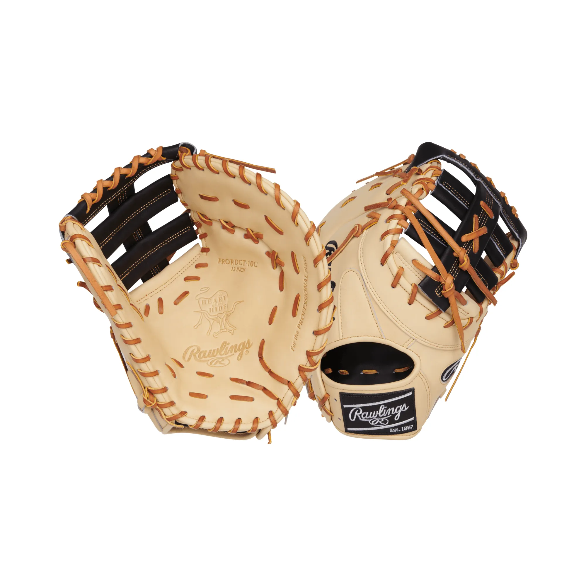 Rawlings Heart Of The Hide Series First Base Mitt 13" Camel/Black LHT