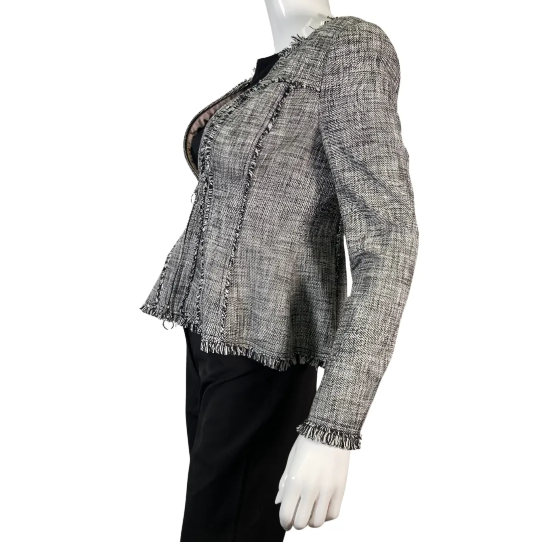 Rebecca Taylor Tweed Zipper Blazer