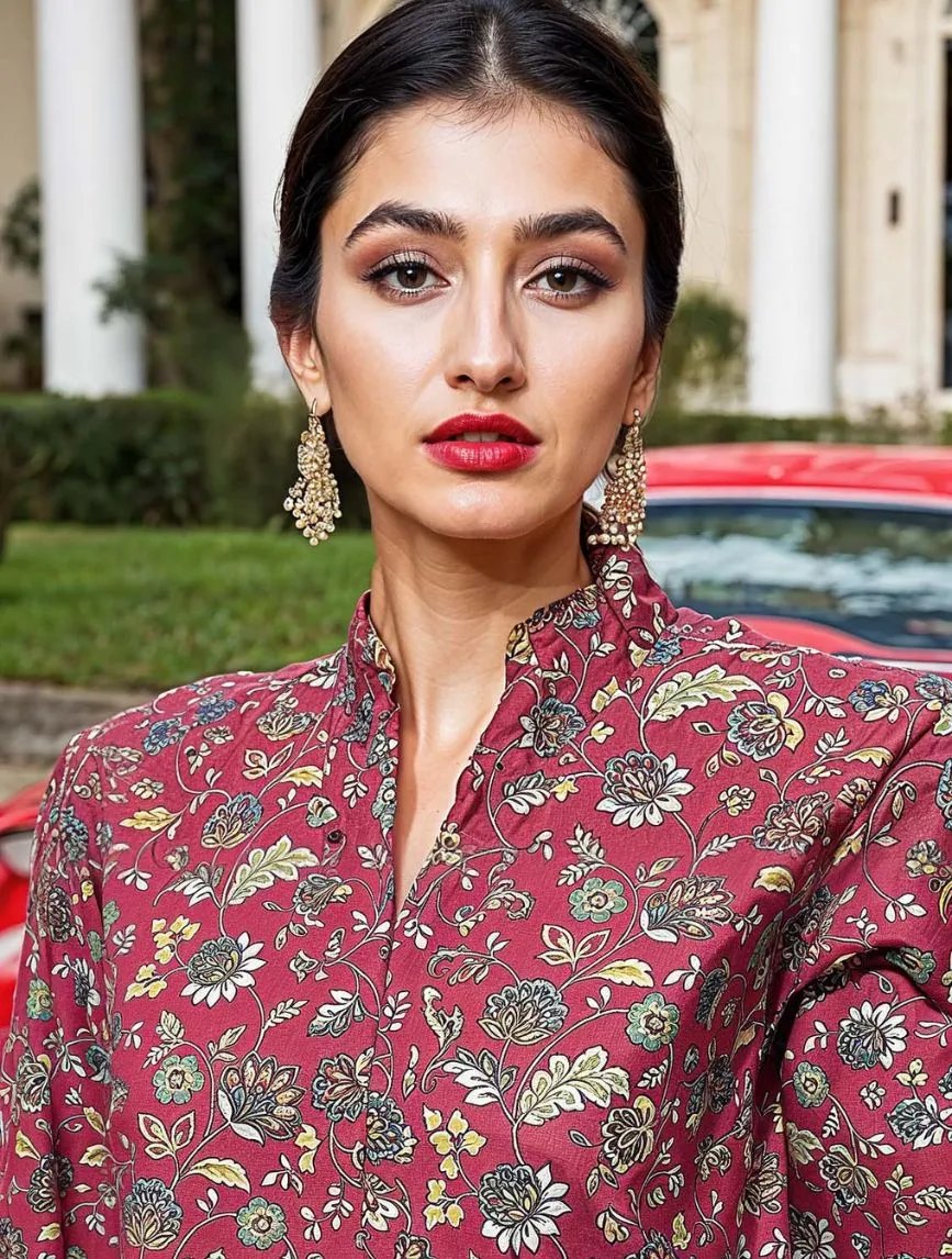 Rich Maroon Khaddar Suit (Unstitched)