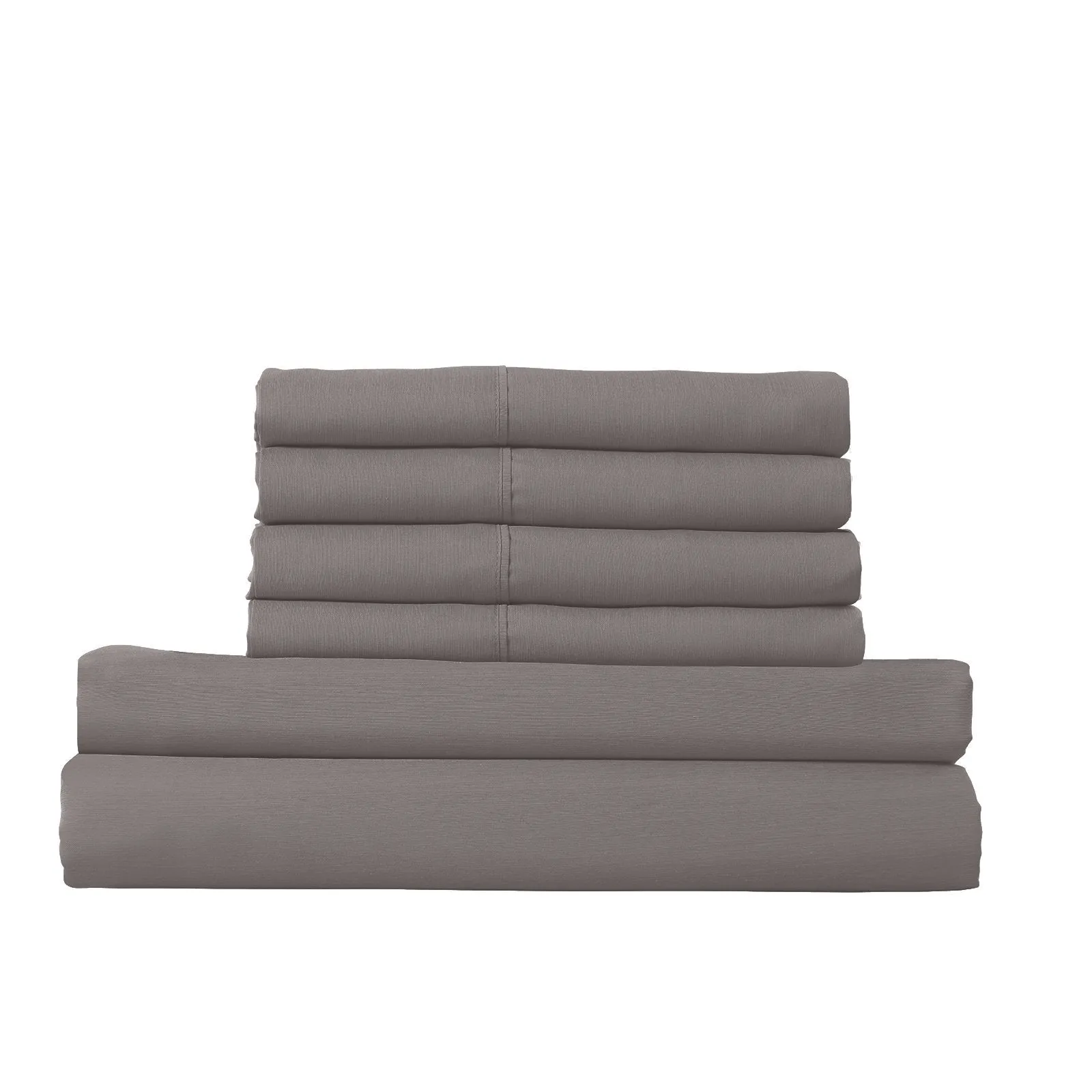 Royal Comfort 1500 Thread Count 6 Piece Cotton Rich Bedroom Collection Set Queen Dusk Grey