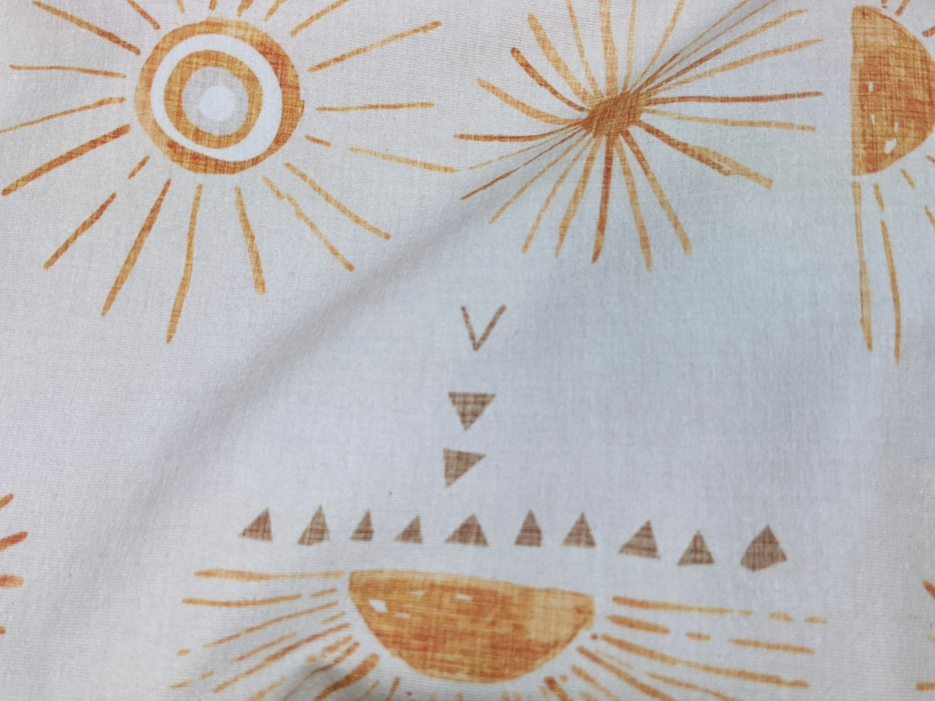 Scandi Sun Baby Blanket and Headband in Tangerine and Cream - Nursery and Stroller Accessory Set for a Whimsical Touch