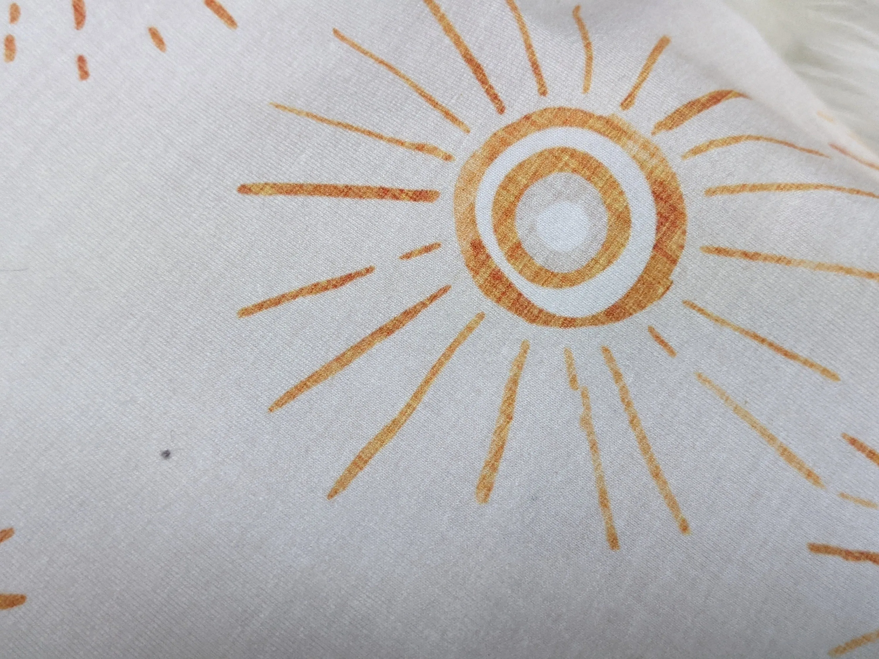 Scandi Sun Baby Blanket and Headband in Tangerine and Cream - Nursery and Stroller Accessory Set for a Whimsical Touch