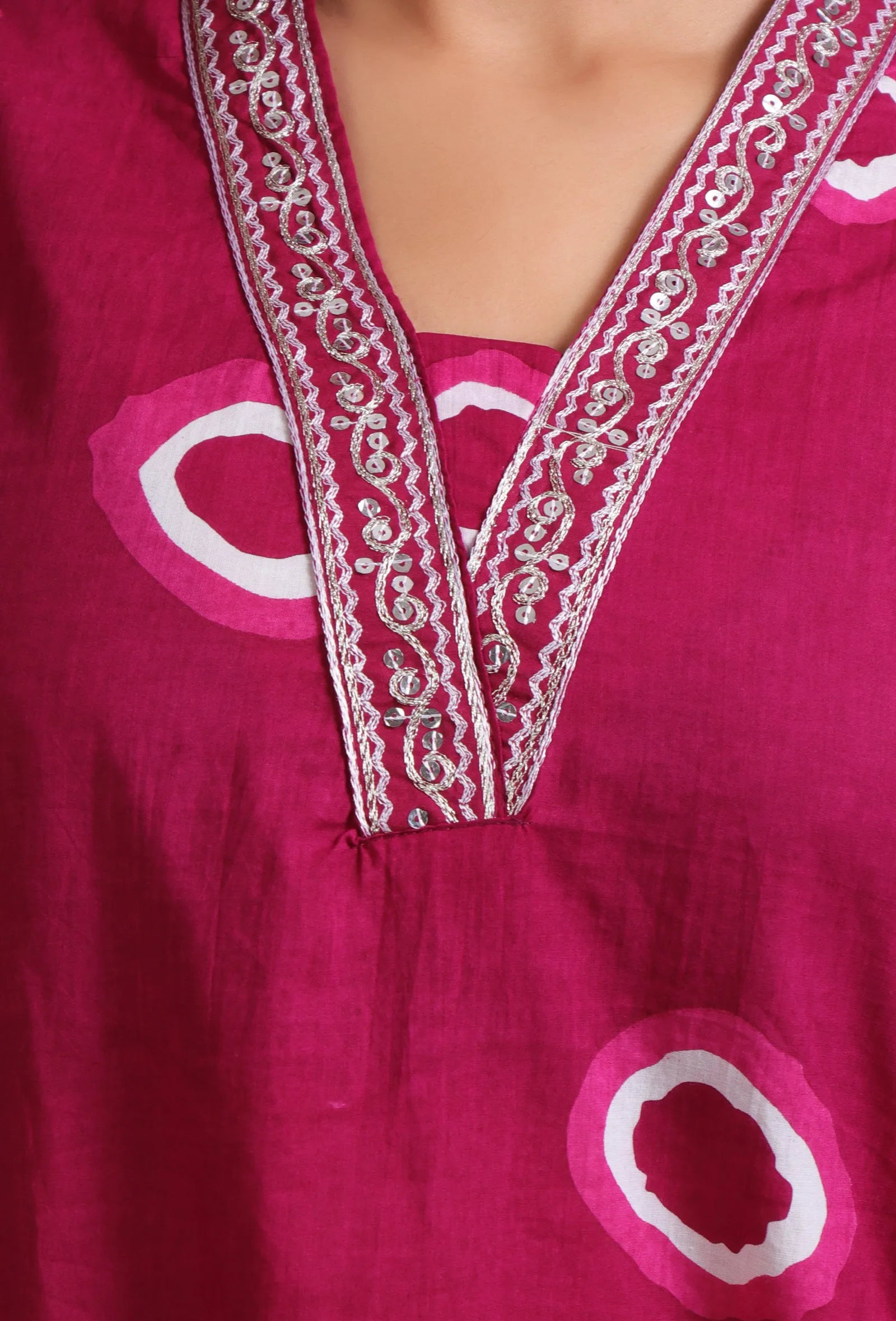 Set Of 2: Maroon Cotton Solid Plain Kurta & Pant Set