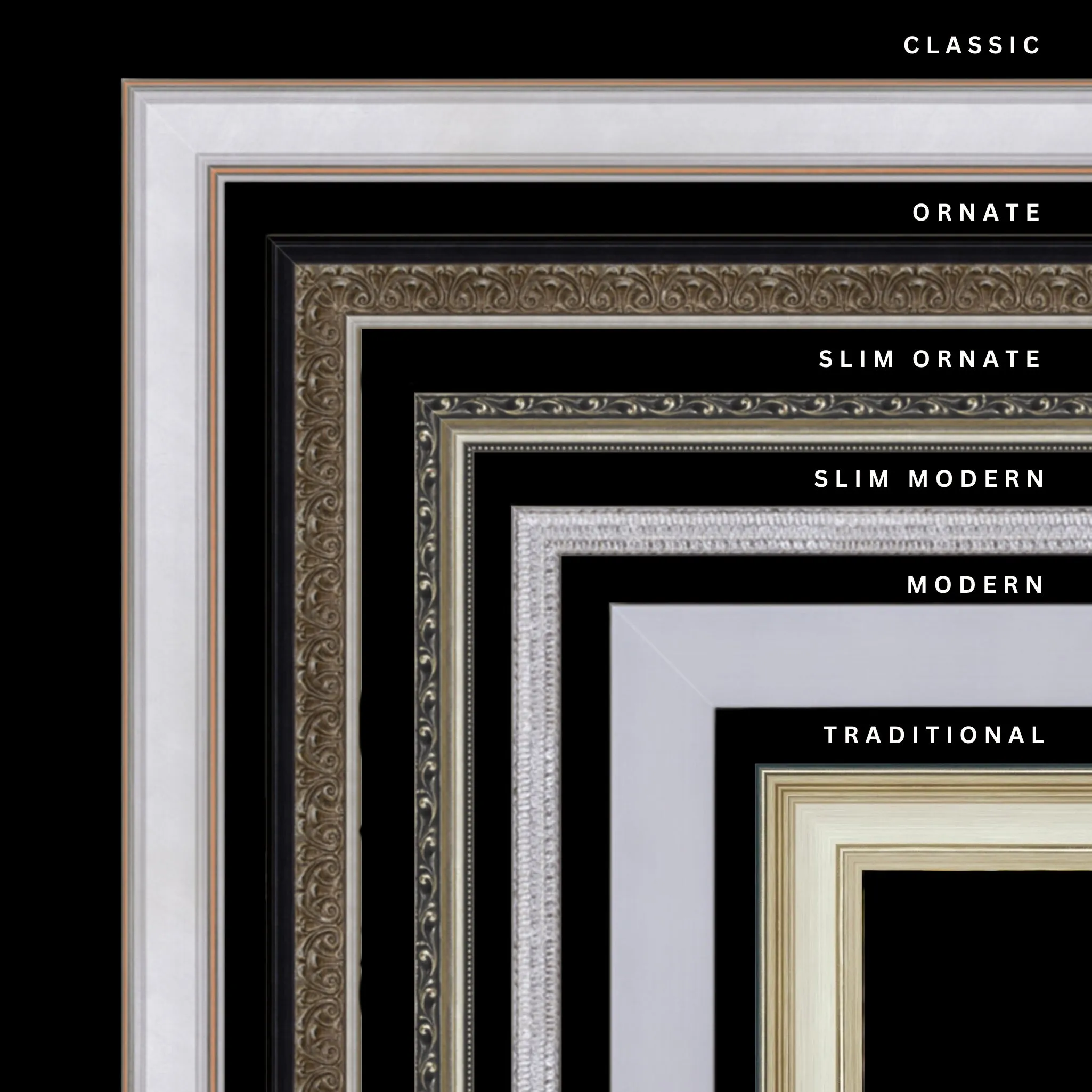 Silver 40x45 Picture Frame Ornate Traditional Classic Antique