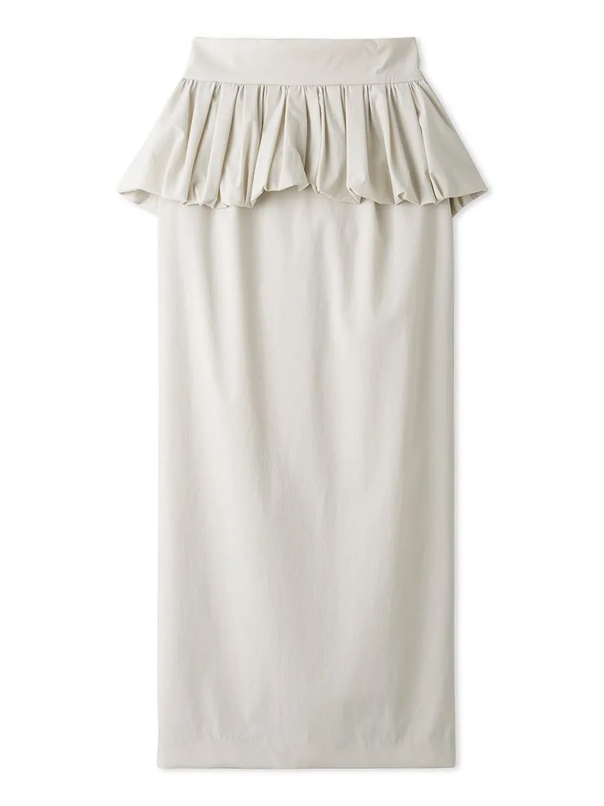 Stylish High-Waisted Peplum Midi Skirt