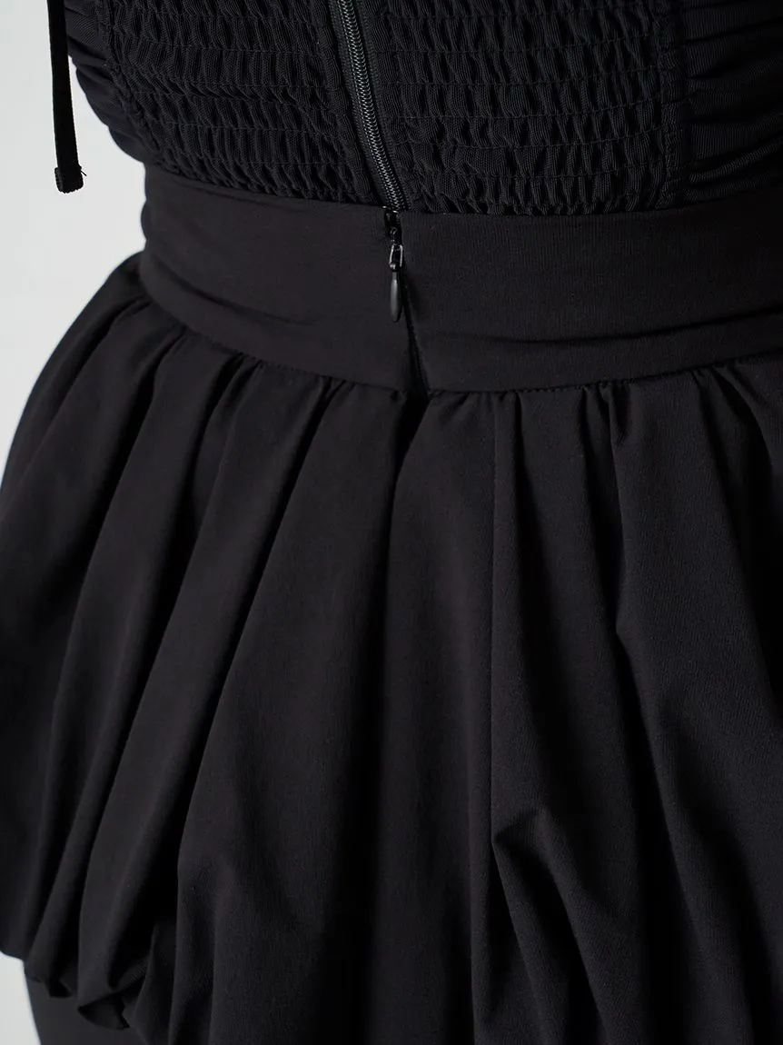 Stylish High-Waisted Peplum Midi Skirt