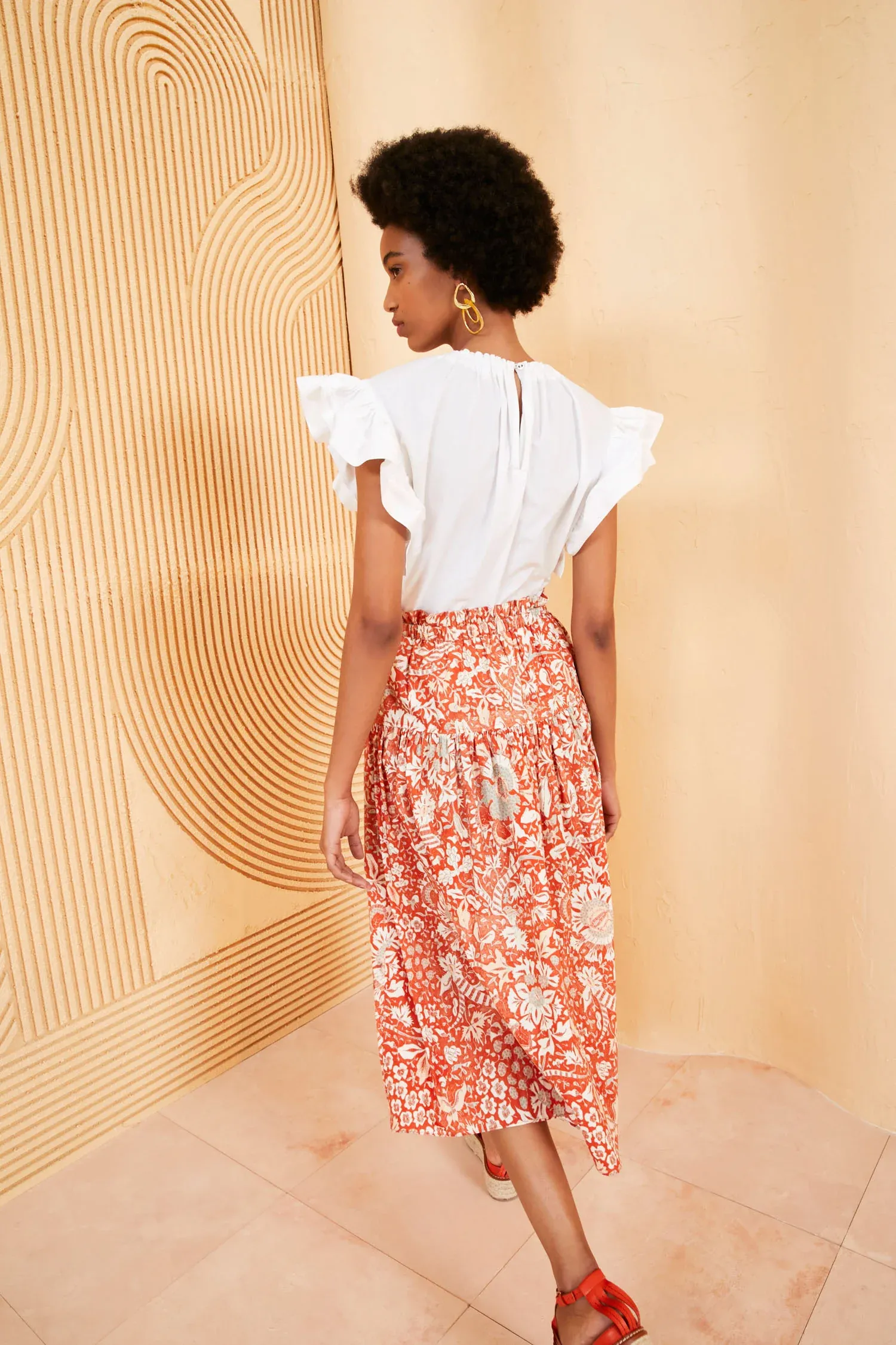 Ulla Johnson - Fernanda Skirt in Orange Blossom