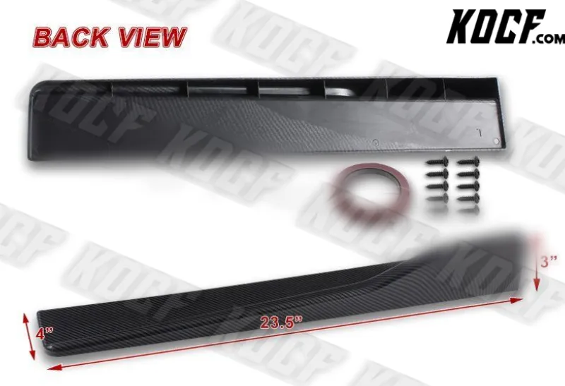 Universal Carbon Style Side Skirt Rocker Splitters Diffuser Winglet Wind 23.5"x4