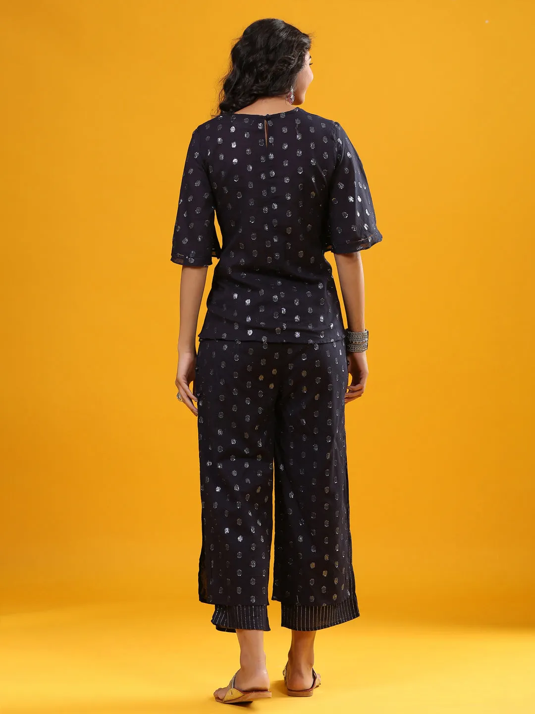 Uttara Double Layered Pant In Blue